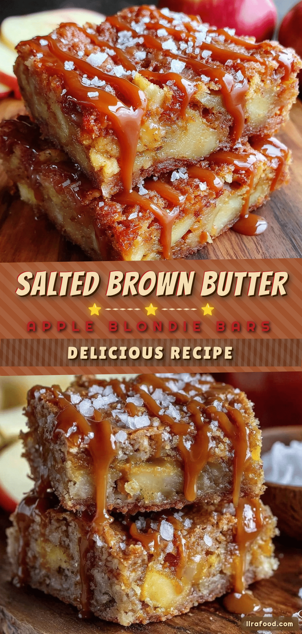 Salted Brown Butter Apple Blondie Bars recipe