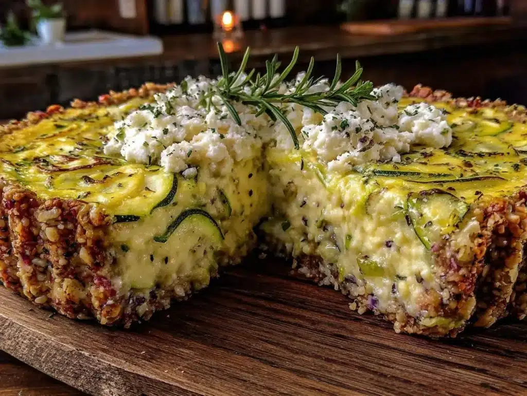 savory zucchini and feta quiche - featured image