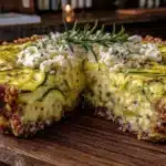 savory zucchini and feta quiche - featured image