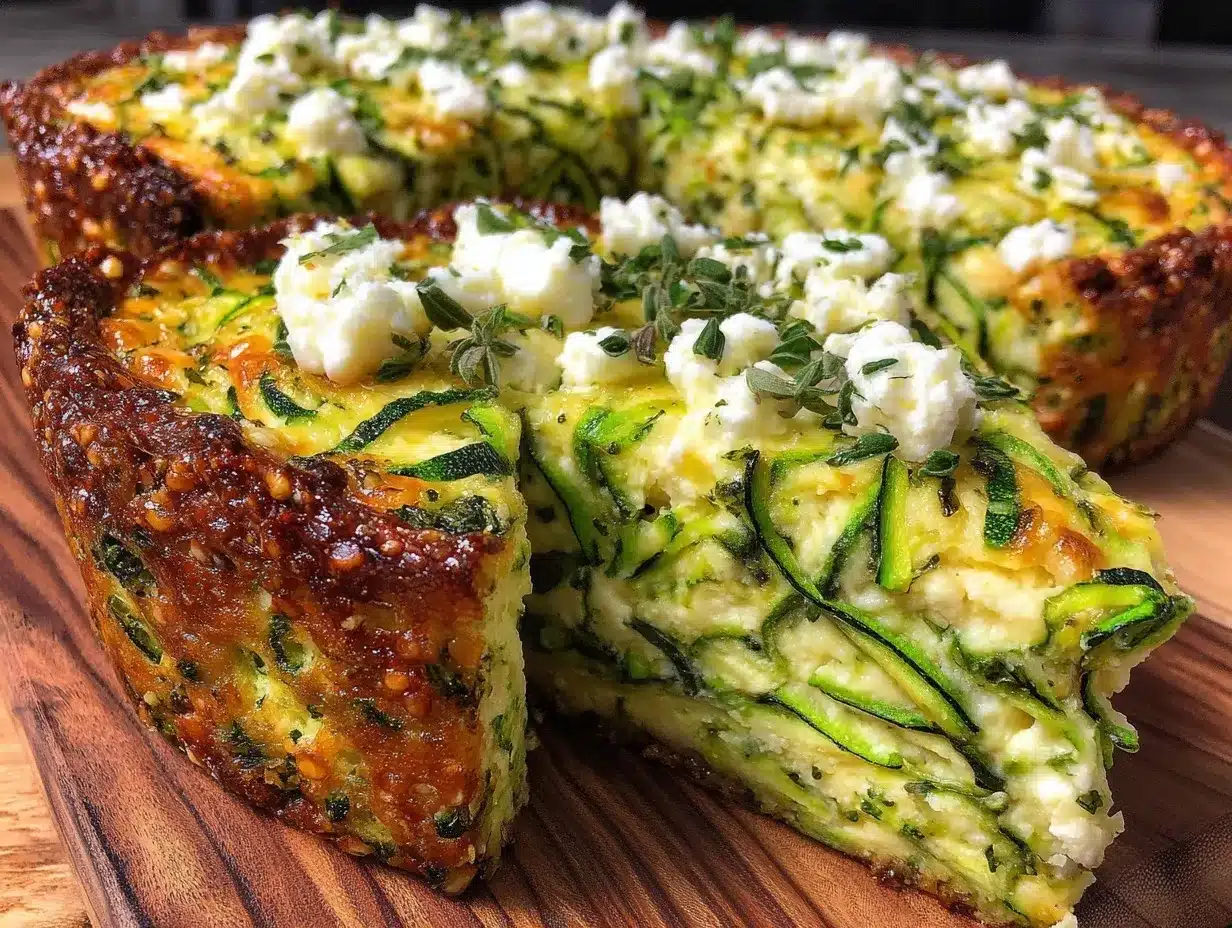 savory zucchini and feta quiche preparation steps
