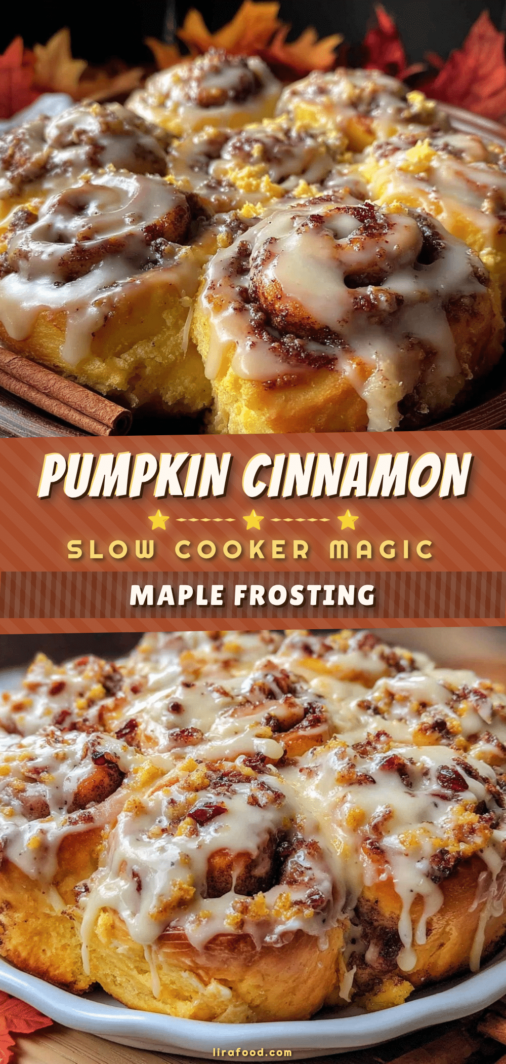slow cooker pumpkin cinnamon rolls recipe