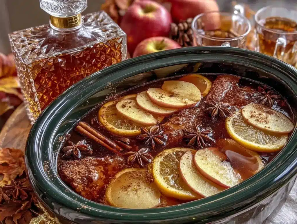 slow cooker spiced cider - featured image