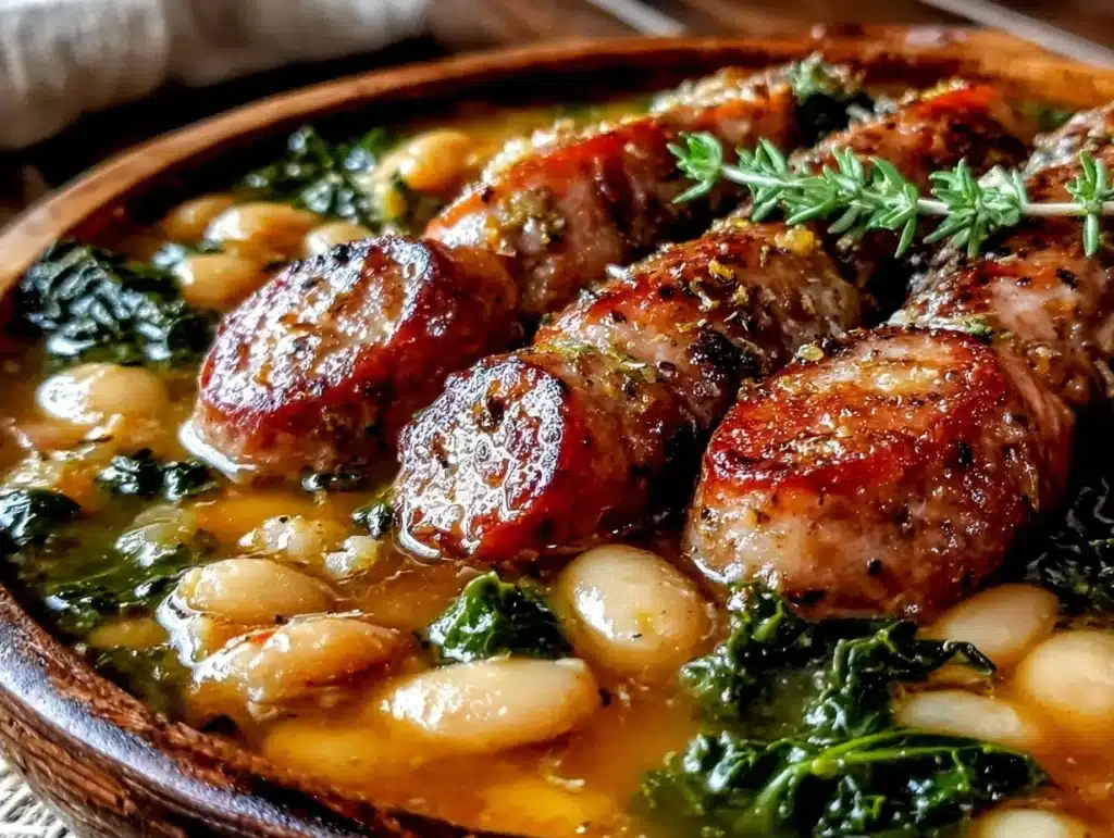 slow cooker white bean and kale soup - featured image