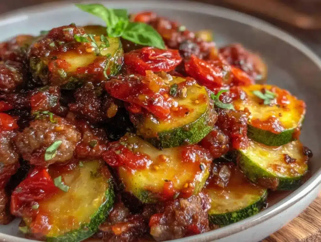 slow cooker zucchini marinara - featured image
