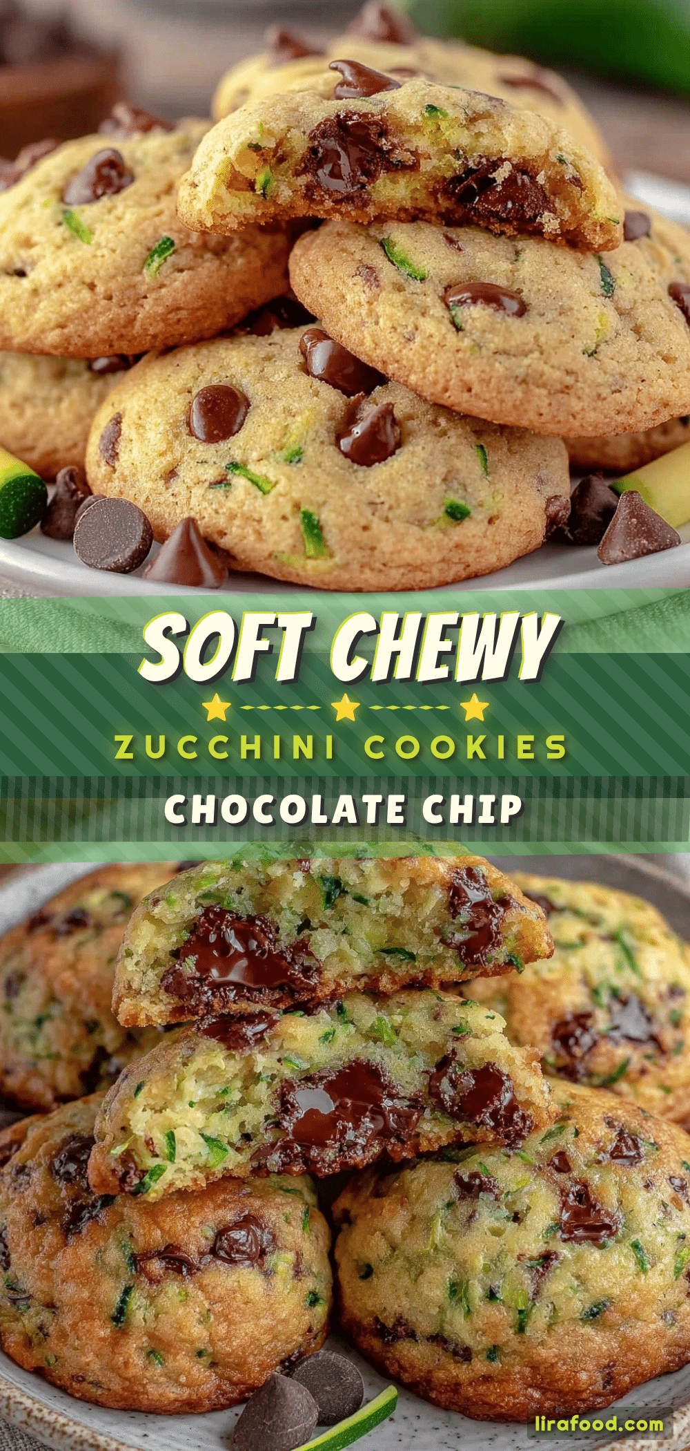 Soft Chewy Zucchini Chocolate Chip Cookies recipe