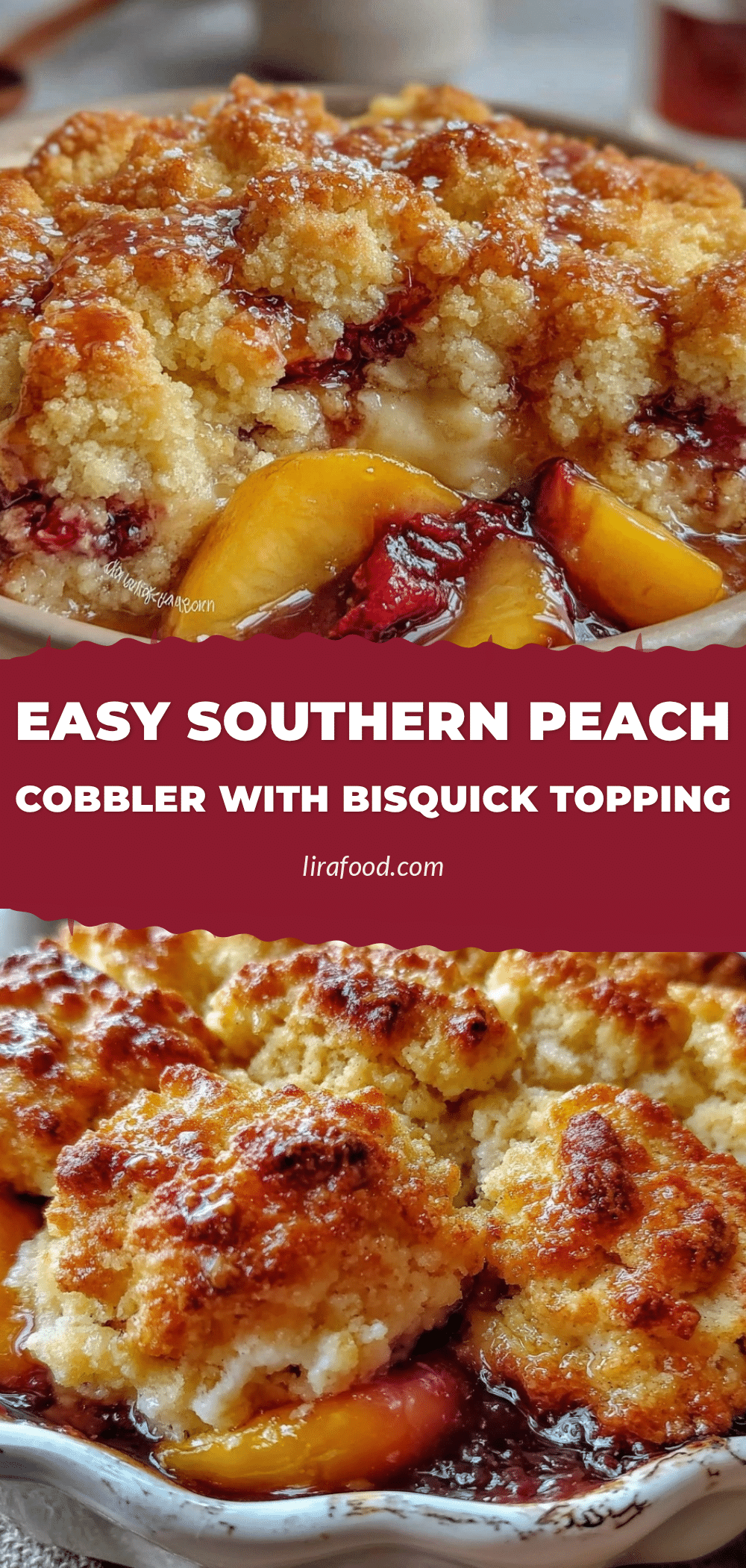 southern peach cobbler bisquick topping recipe