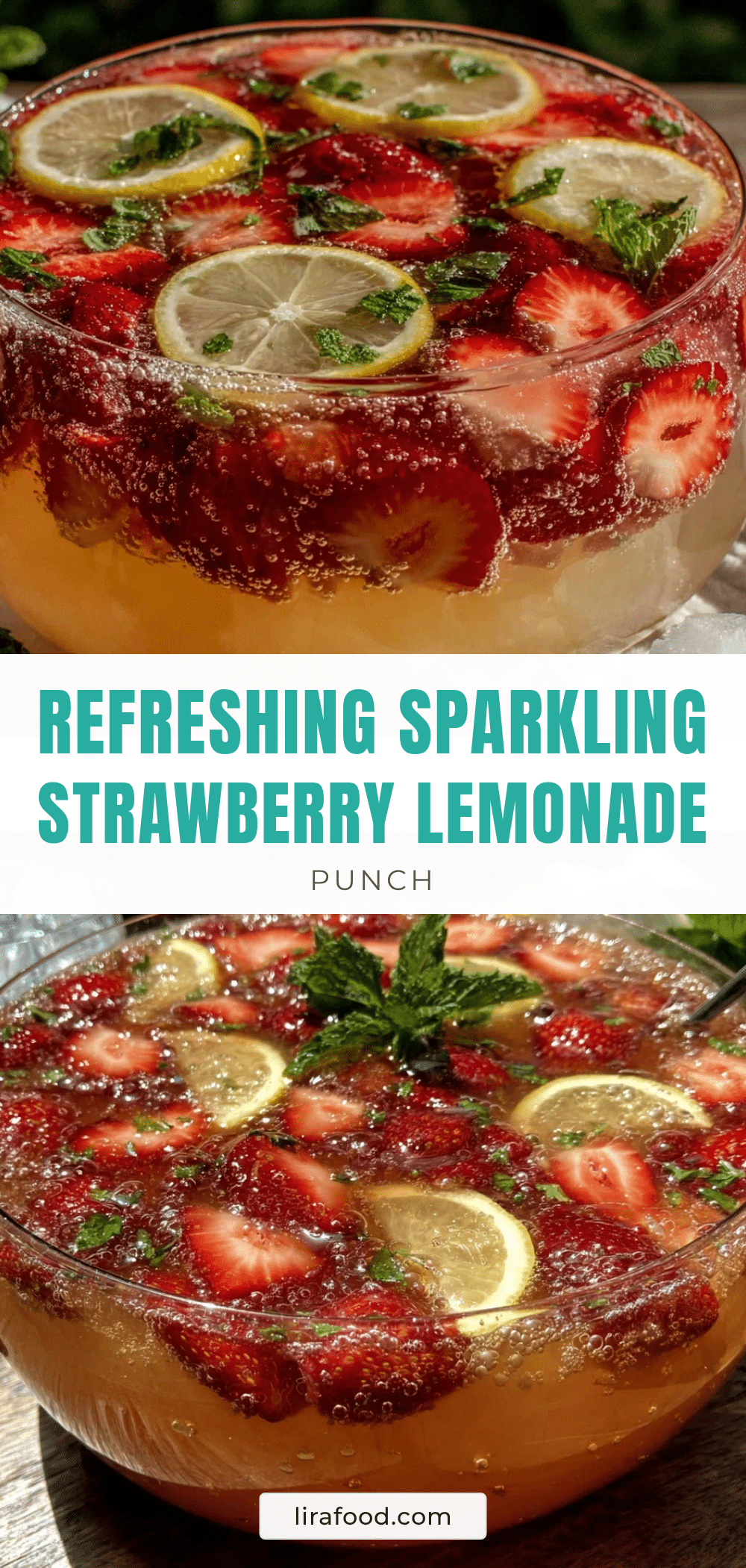 sparkling strawberry lemonade punch recipe