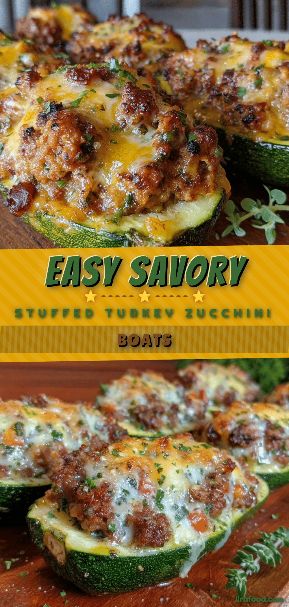 stuffed zucchini boats with ground turkey recipe