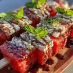 watermelon feta mint skewers - featured image