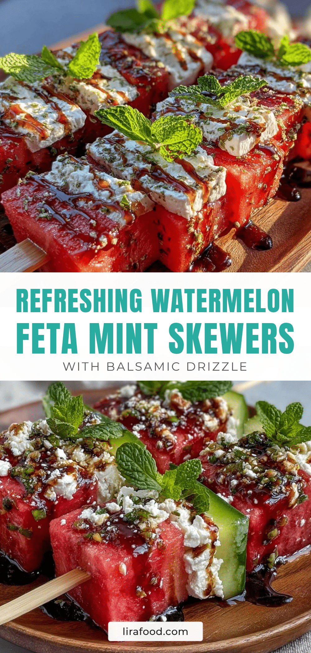 watermelon feta mint skewers recipe
