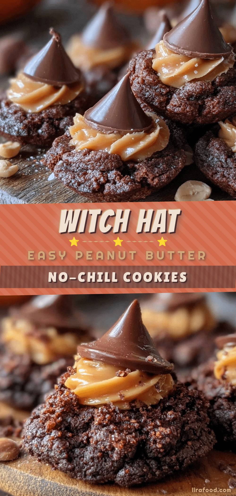 witch hat chocolate peanut butter cup cookies recipe