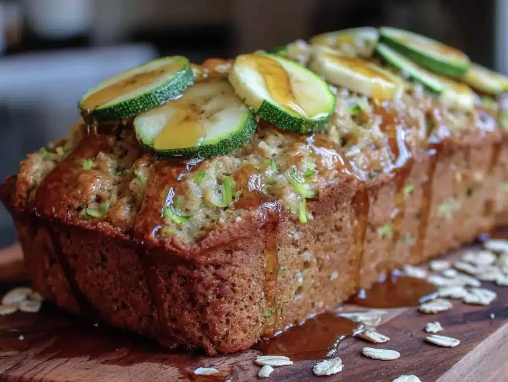 zucchini banana oat breakfast loaf - featured image