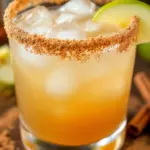 apple cider margarita cinnamon sugar rim - featured image