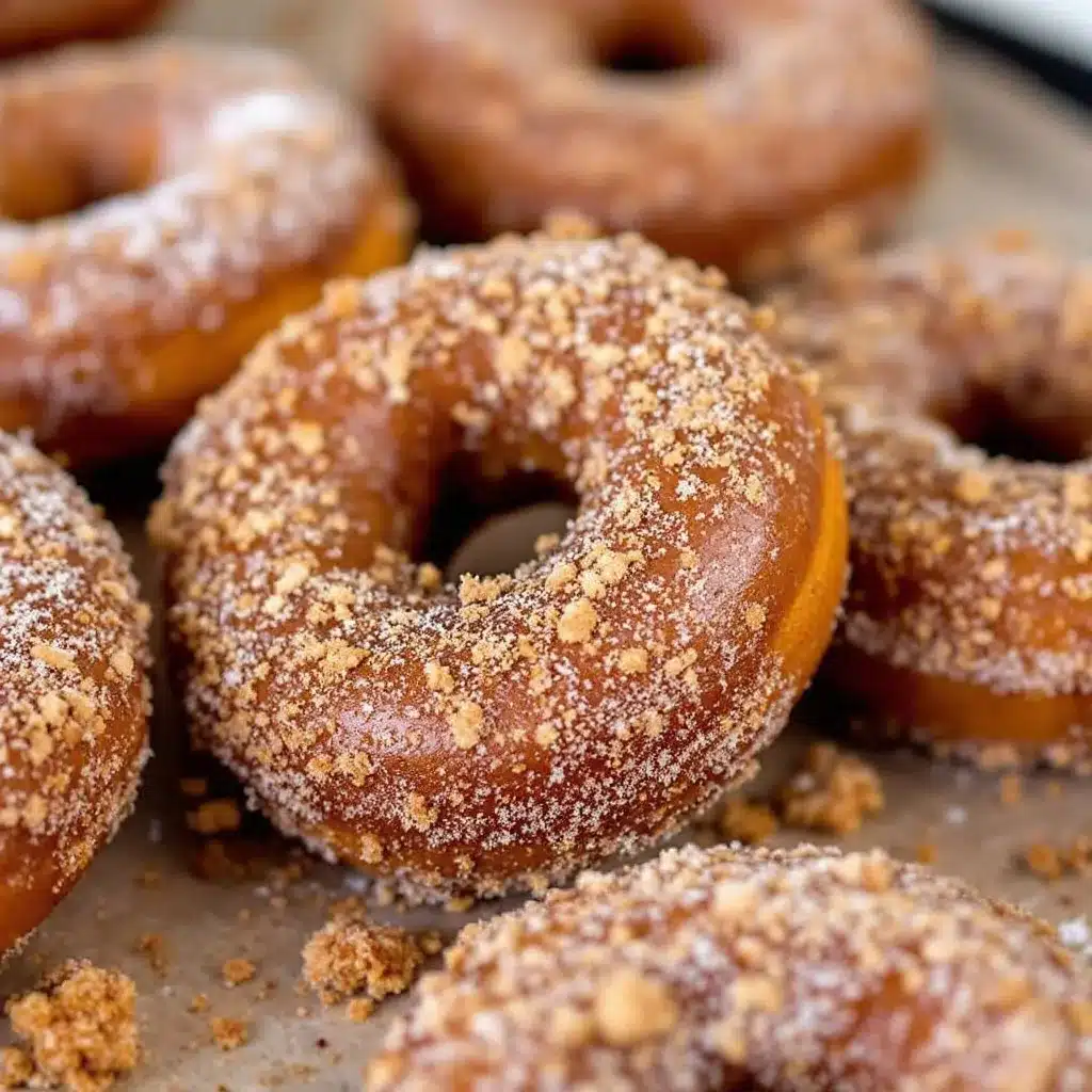 baked pumpkin donuts with cinnamon sugar coating preparation steps