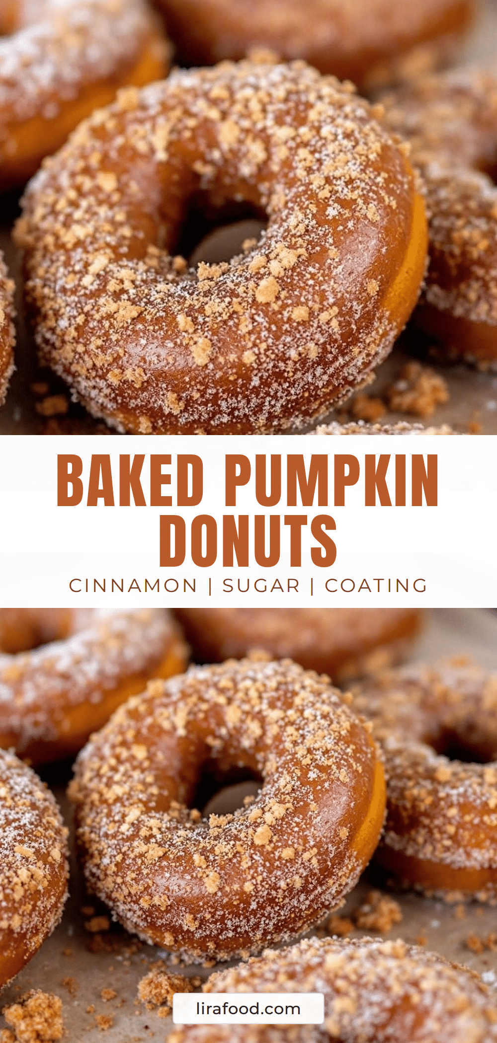 baked pumpkin donuts with cinnamon sugar coating recipe