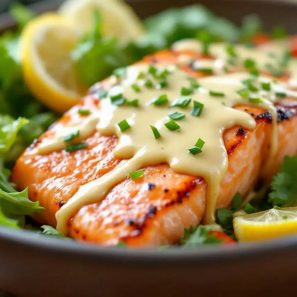 best grilled salmon with lemon garlic butter - featured image