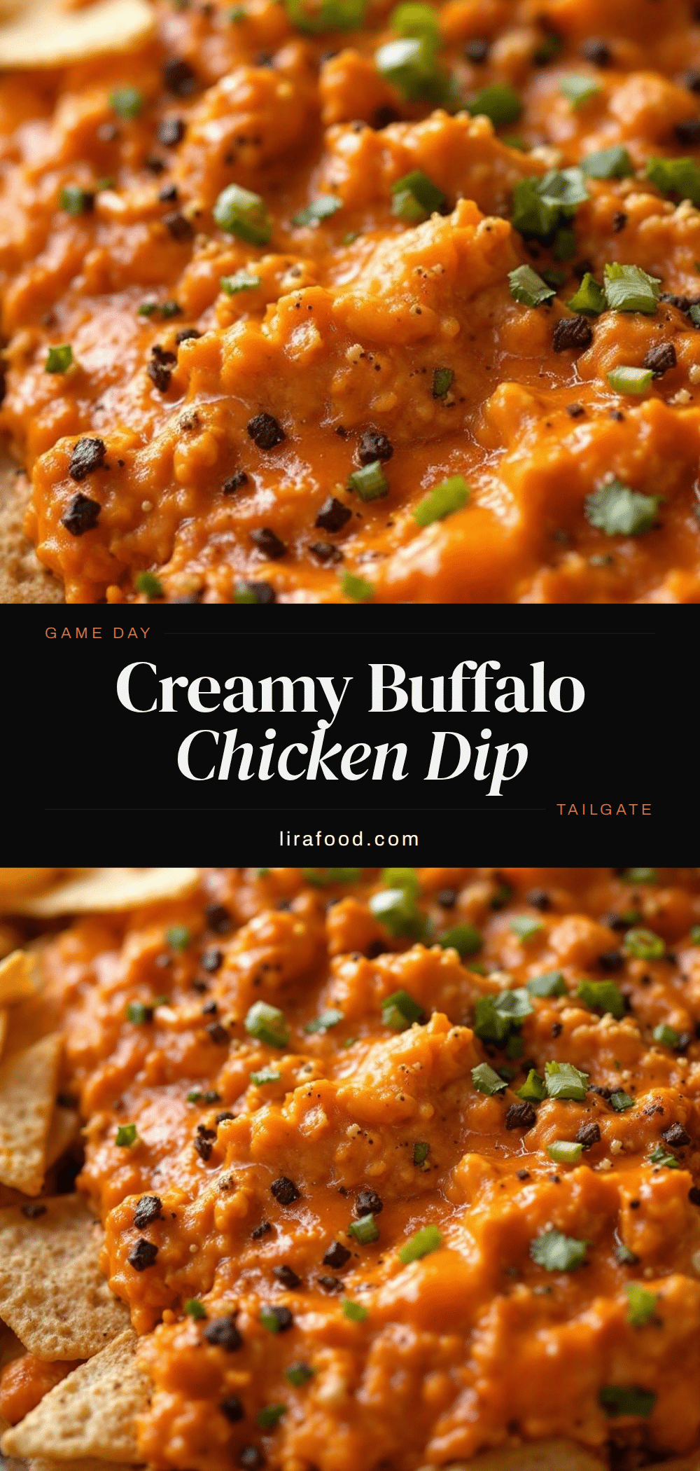 creamy buffalo chicken tailgate dip recipe