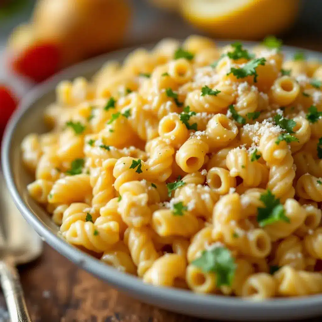 creamy macaroni pasta salad with Italian dressing preparation steps