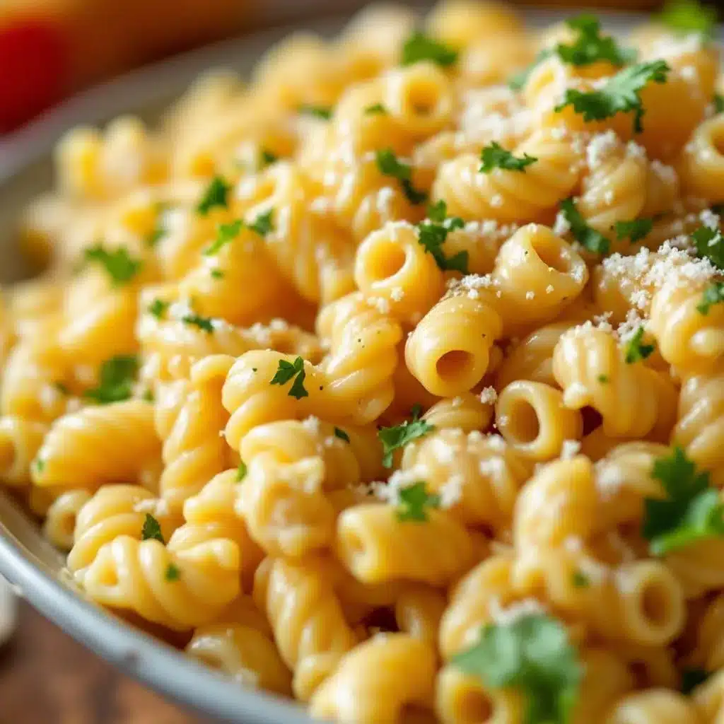 creamy macaroni pasta salad with Italian dressing - featured image