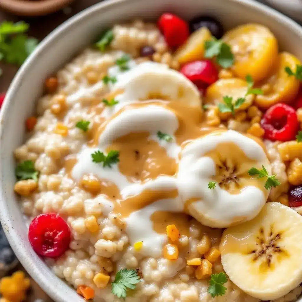creamy peanut butter banana overnight oats preparation steps