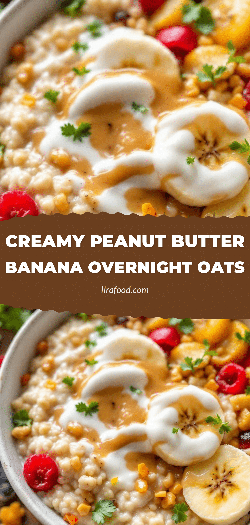 creamy peanut butter banana overnight oats recipe