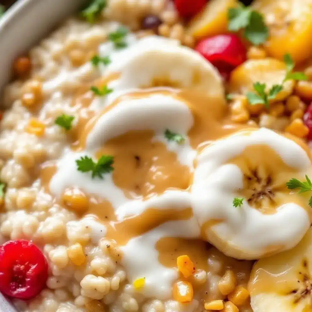 creamy peanut butter banana overnight oats - featured image