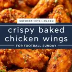 crispy baked chicken wings - featured image