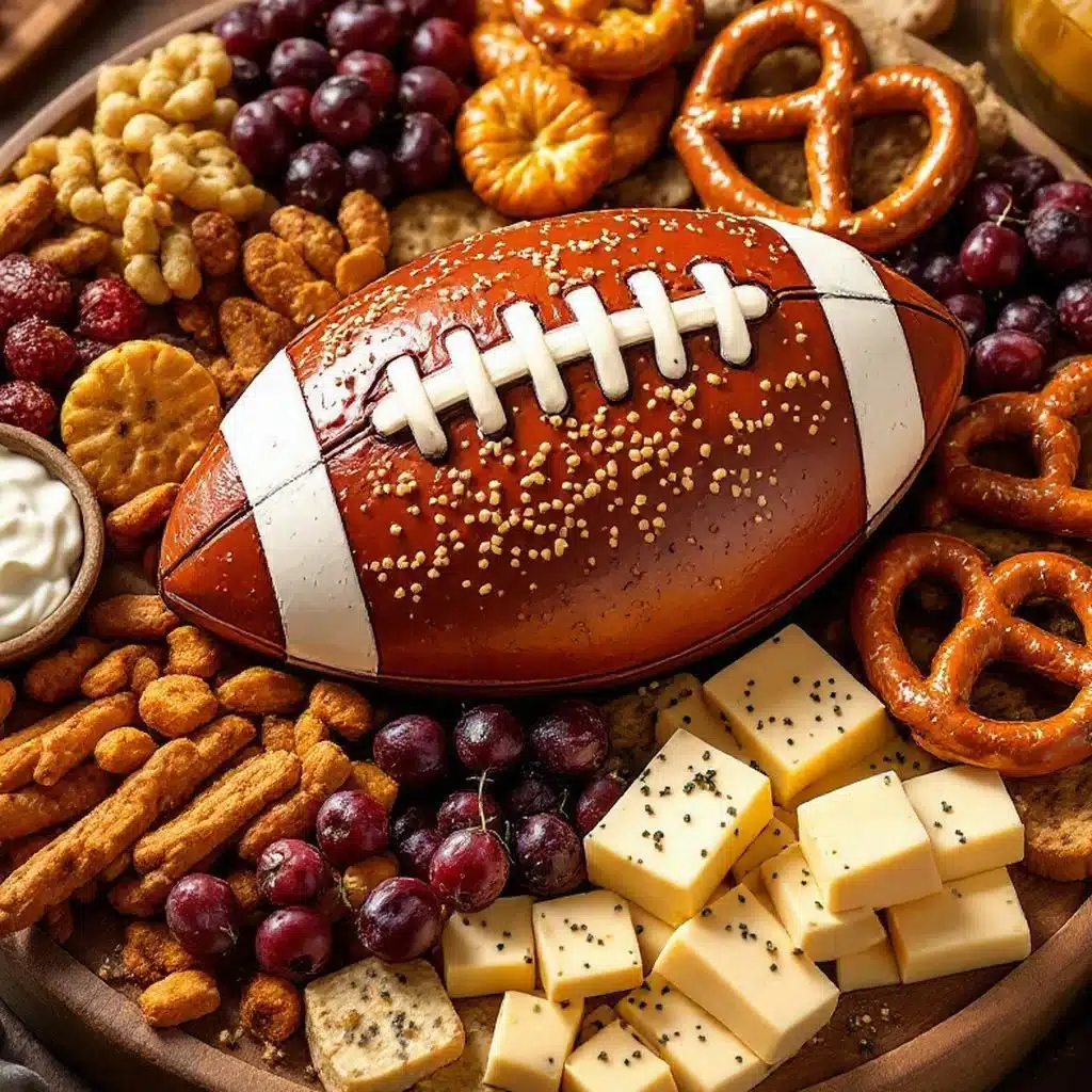 easy football charcuterie board - featured image