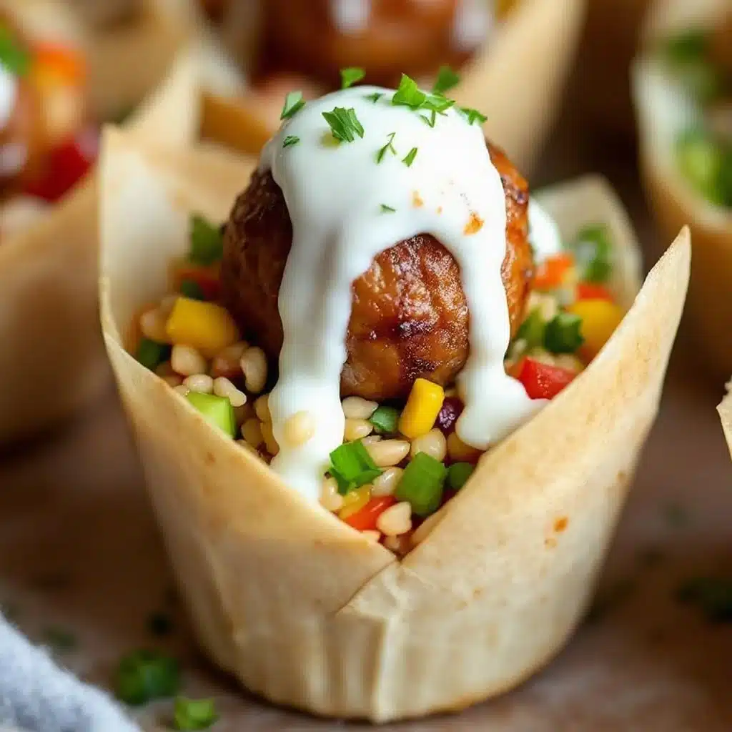 easy mini turkey meatball lunchbox cups - featured image