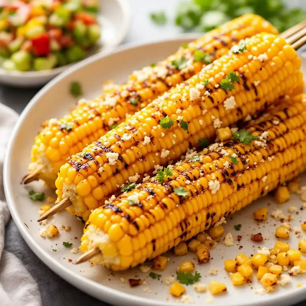 grilled corn elote skewers preparation steps