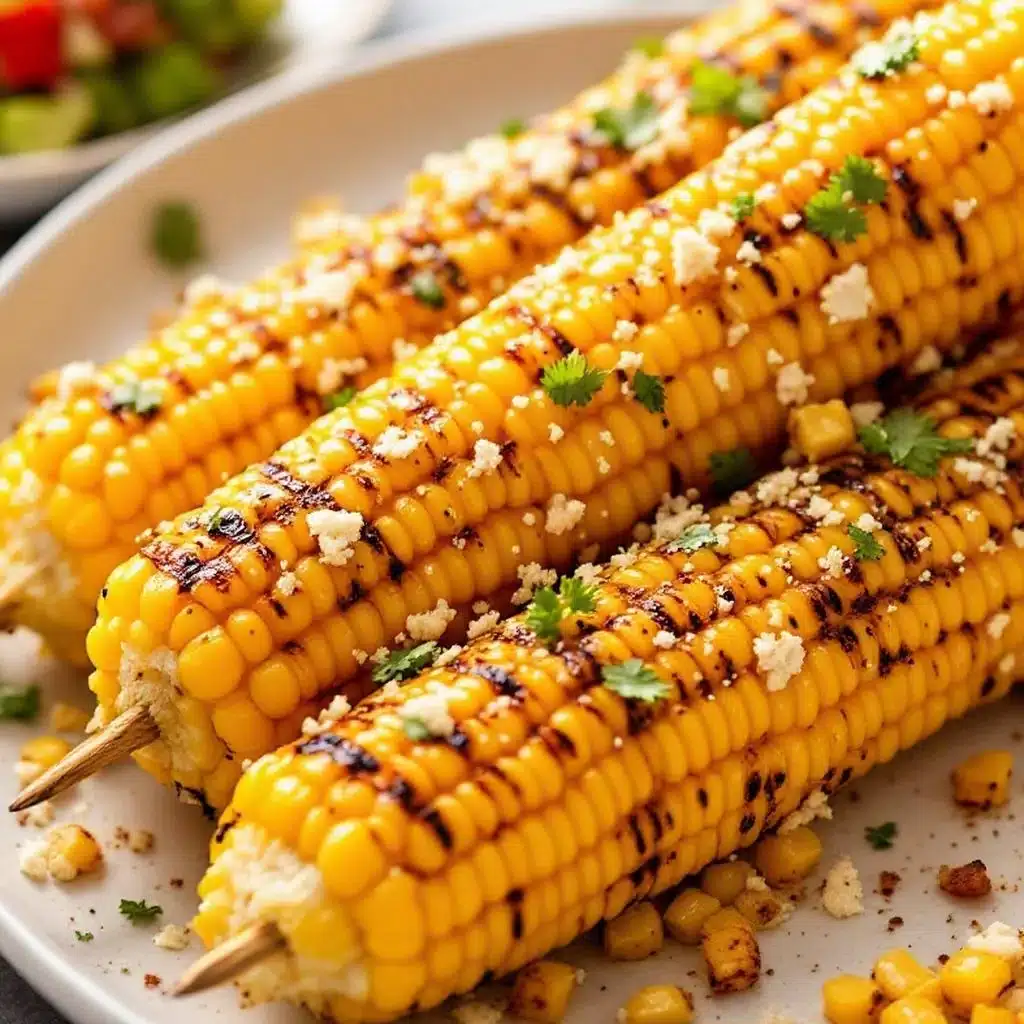 grilled corn elote skewers - featured image