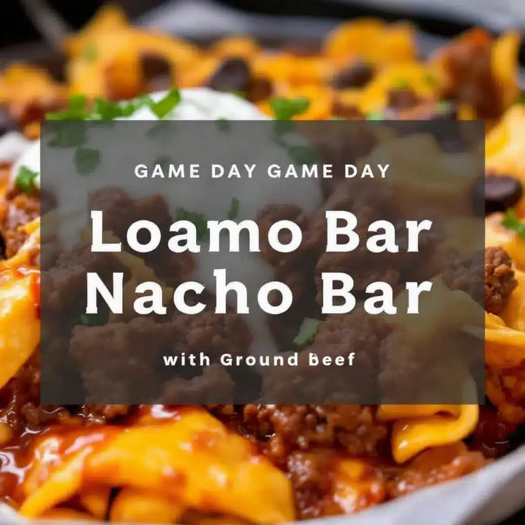 loaded nacho bar with ground beef preparation steps