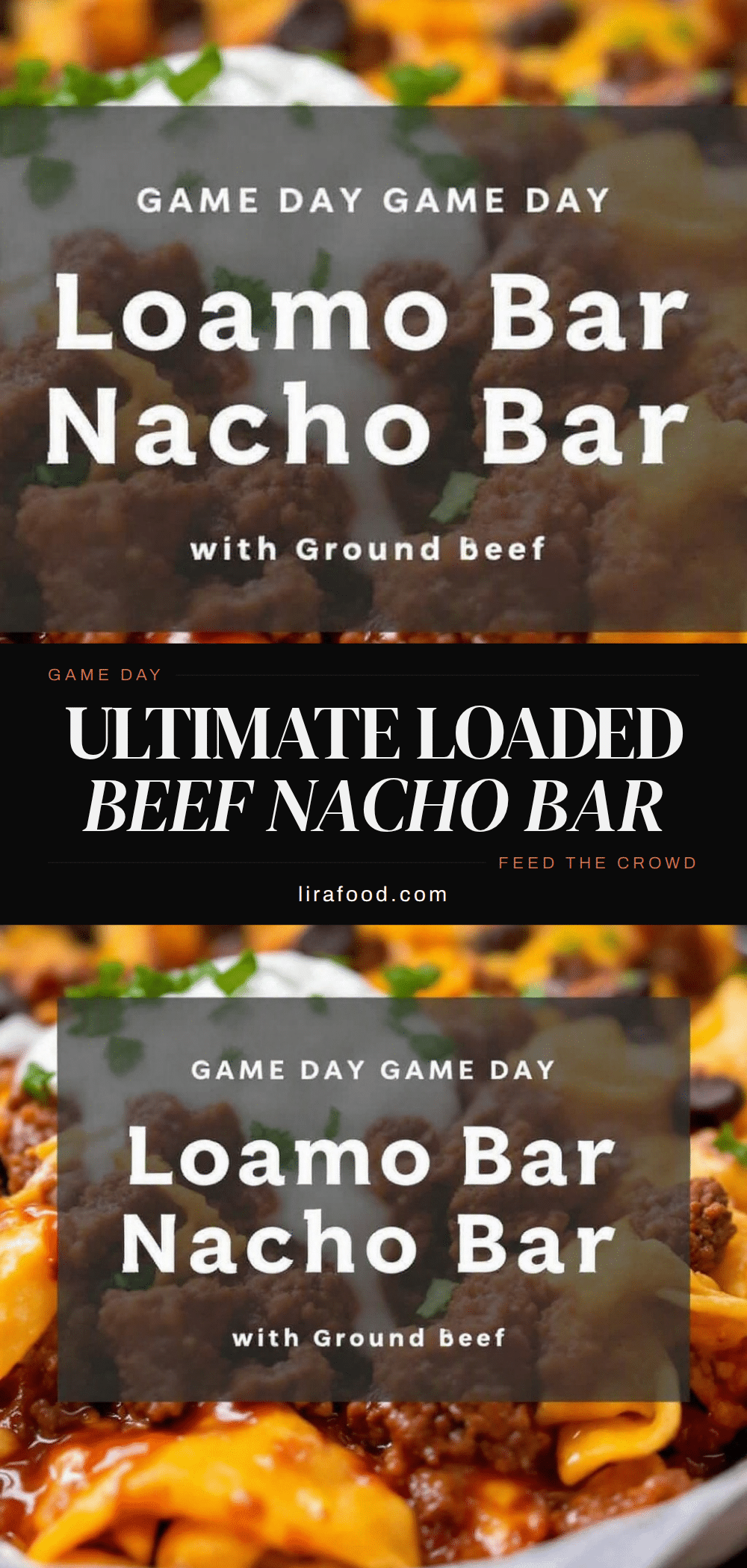 loaded nacho bar with ground beef recipe