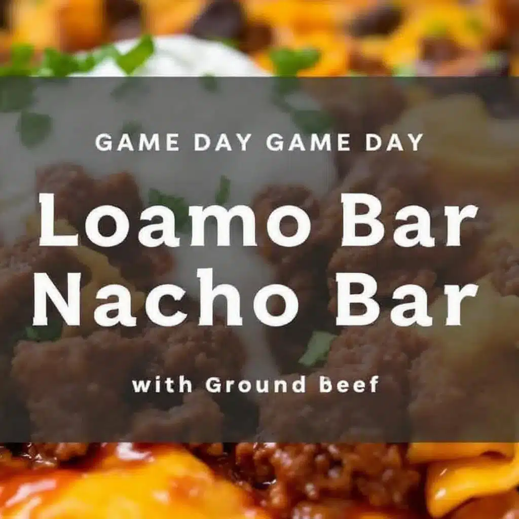 loaded nacho bar with ground beef - featured image