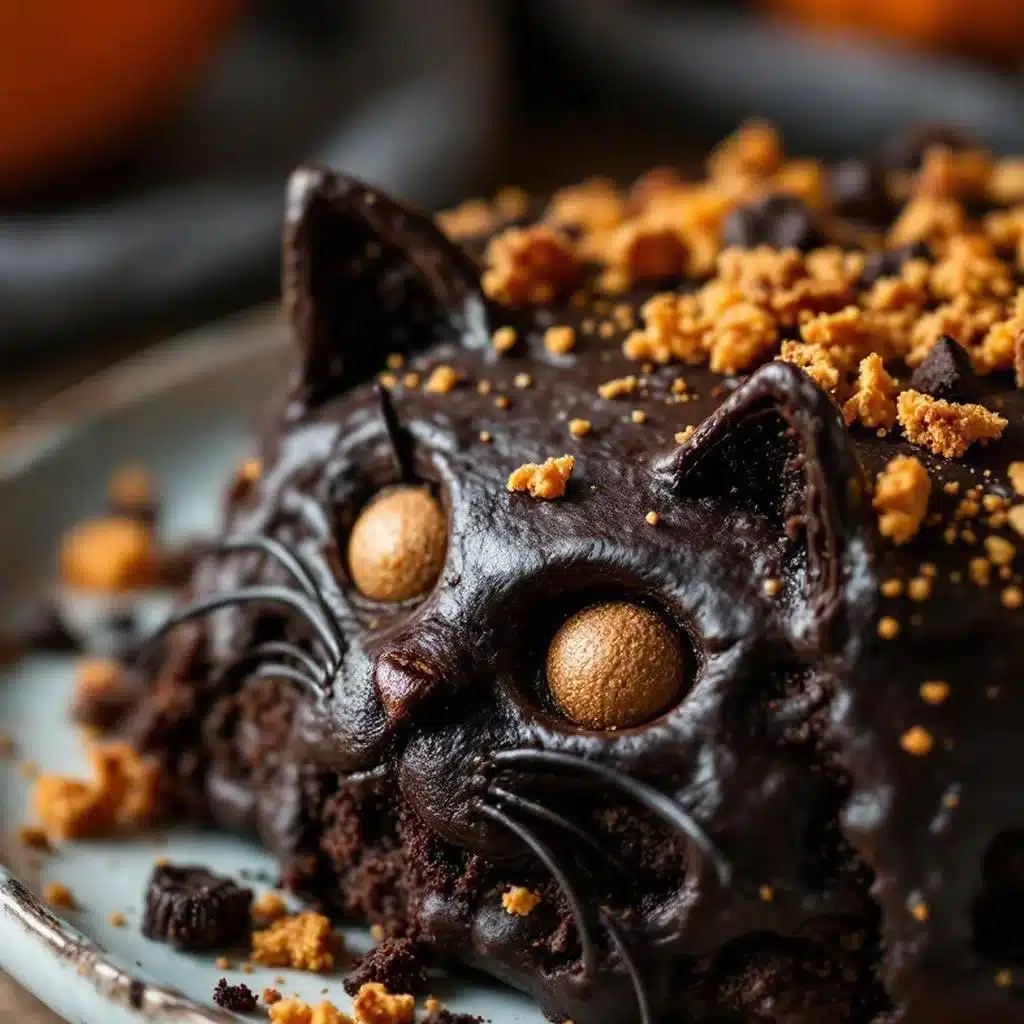 Spooky Black Cat Halloween Cookie Cake - featured image