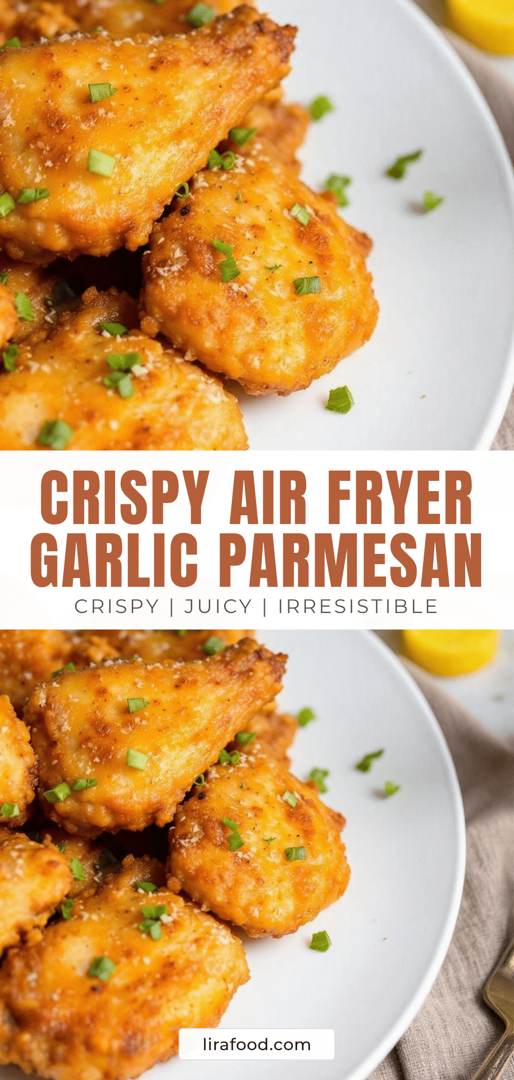 air fryer parmesan garlic chicken wings recipe