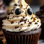 black cocoa ghost cupcakes - featured image