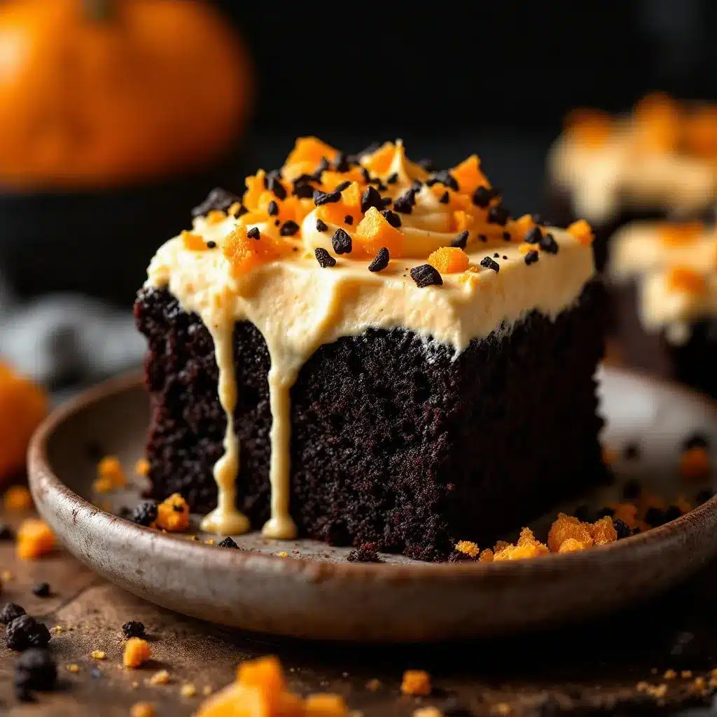 black velvet halloween brownies preparation steps