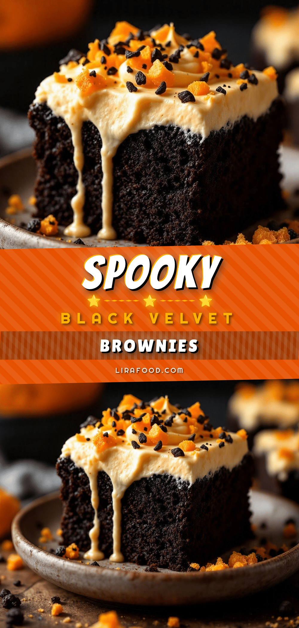 black velvet halloween brownies recipe