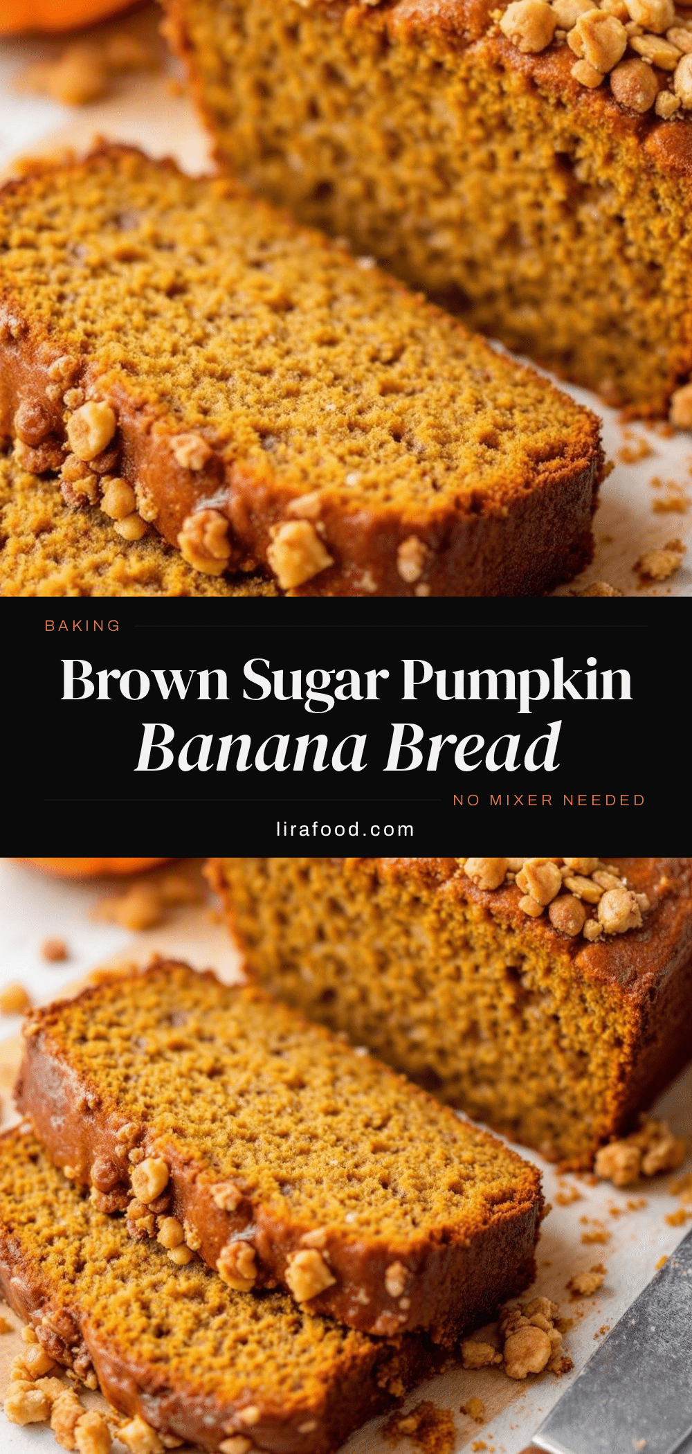 brown sugar pumpkin banana bread recipe