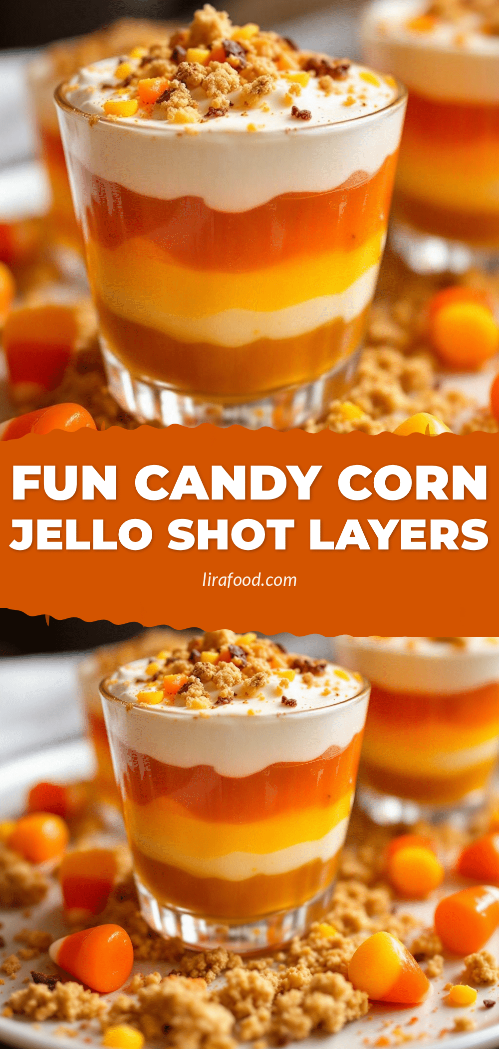 Candy Corn Jello Shot Layers recipe