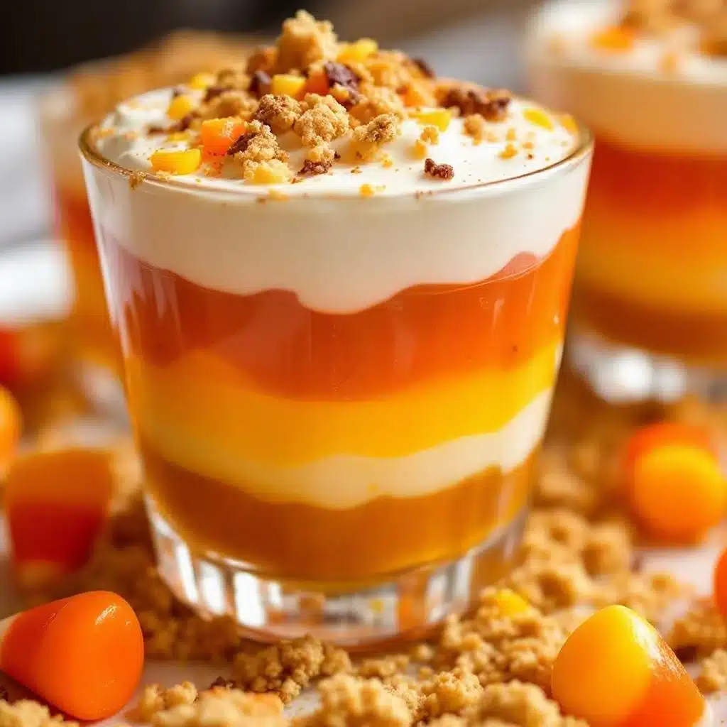 Candy Corn Jello Shot Layers - featured image