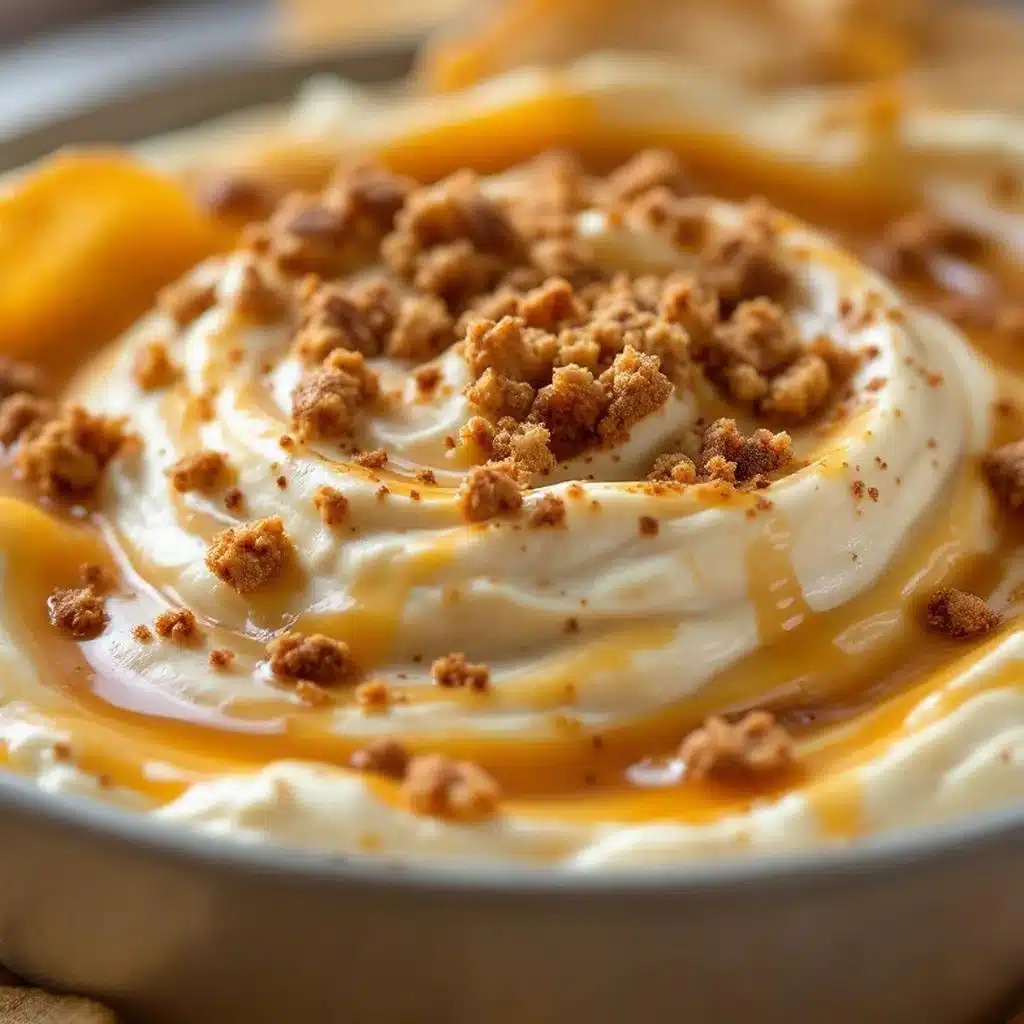 caramel apple cheesecake dip - featured image