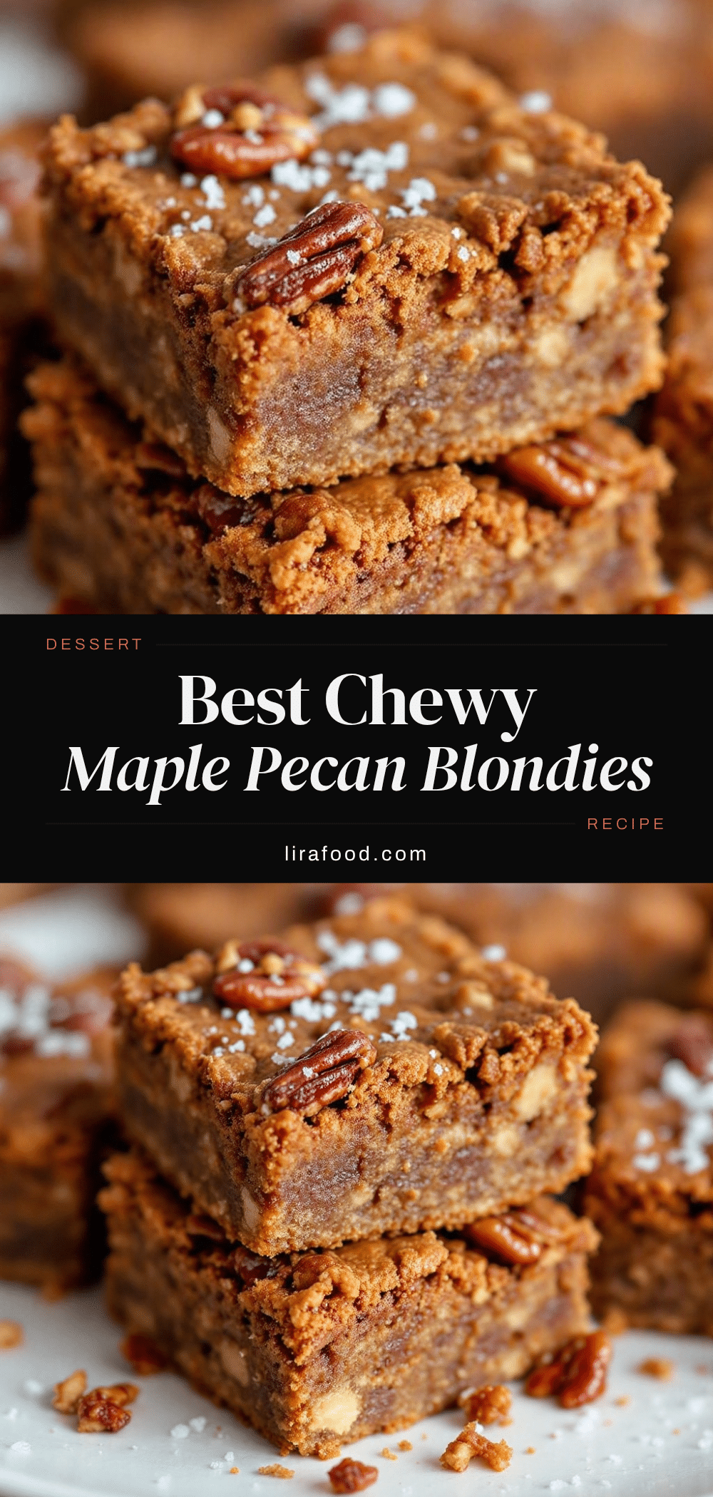 Chewy Maple Pecan Blondies recipe
