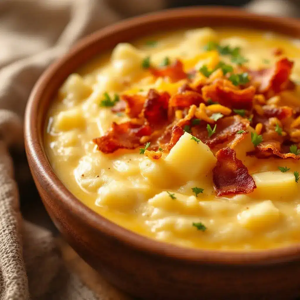 cozy loaded baked potato soup preparation steps