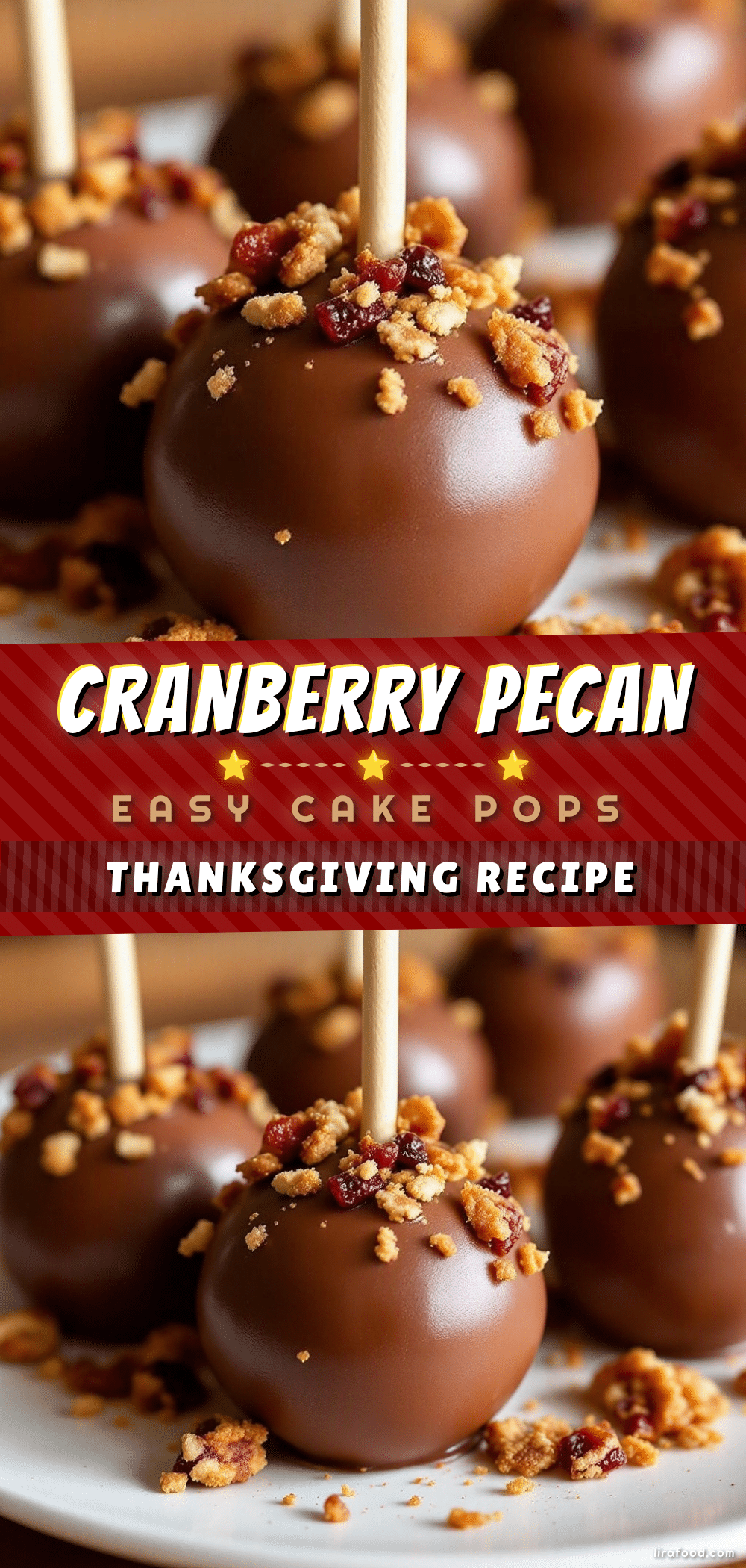 cranberry pecan cake pops recipe