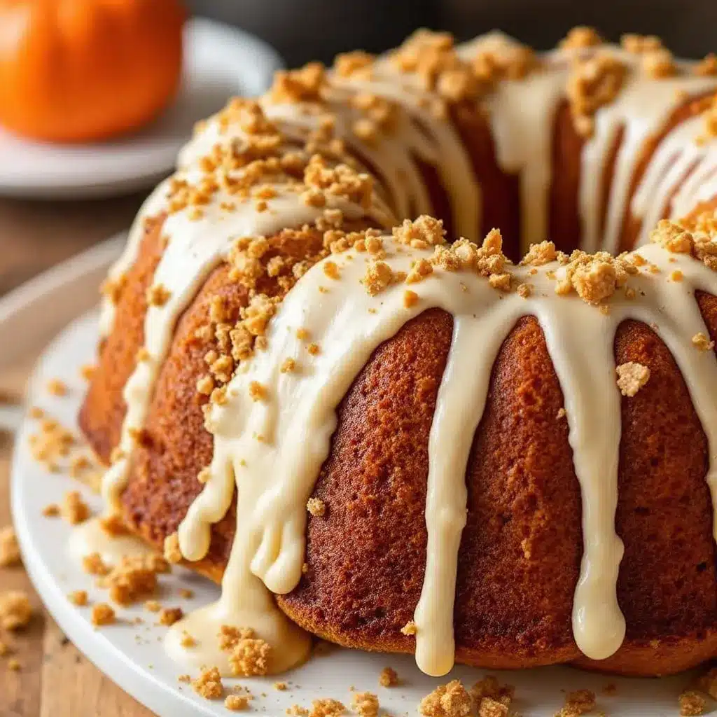 Cream Cheese Filled Pumpkin Bundt Cake preparation steps