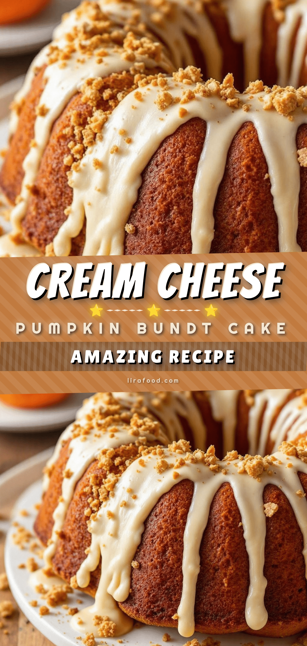 Cream Cheese Filled Pumpkin Bundt Cake recipe