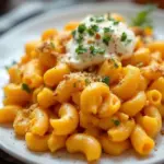 creamy baked butternut squash mac and cheese - featured image