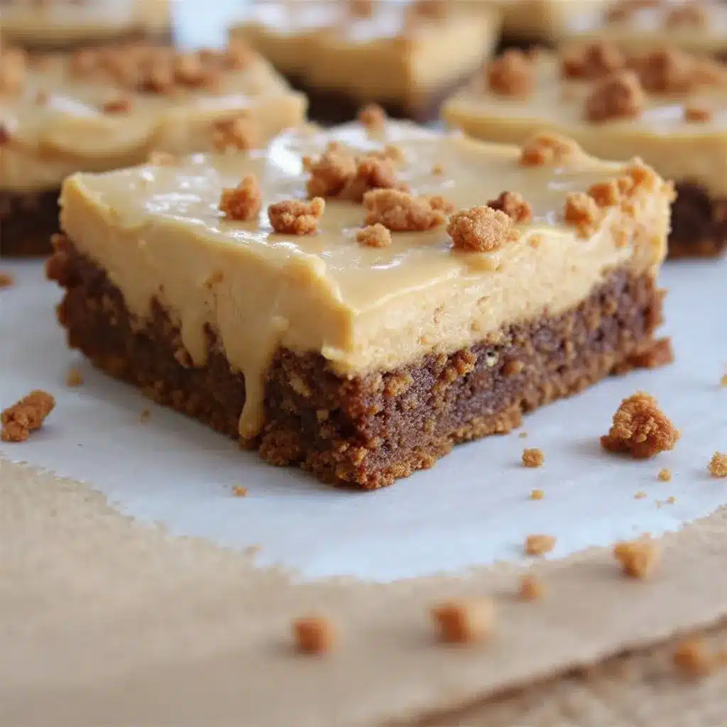 creamy Biscoff pumpkin cheesecake bars preparation steps